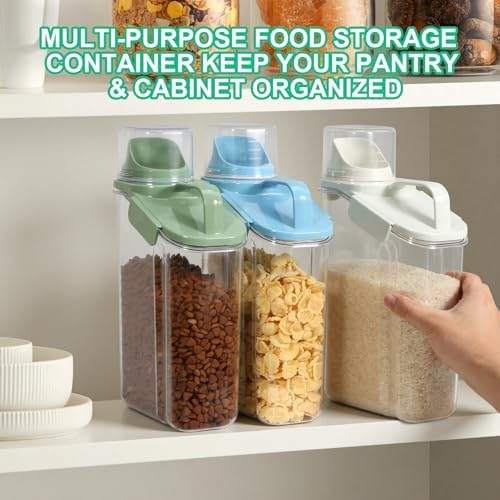 TBMax Rice Container Cereal Storage Container 2 Pack 3.2-Quart, Kitchen Pantry Dry Food Storage Holder with Easy-Pouring Spout & Handy Cup, Small Pet Dog Cat Food Dispenser for Daily Feeding - Image 5