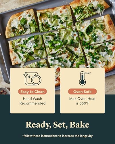 Caraway 5-Piece Non-Stick Ceramic Bakeware Set | Baking Sheets, Assorted Baking Pans and Storage, Aluminized Steel Body, Non-Toxic, PTFE and PFOA Free, Gray - Image 4