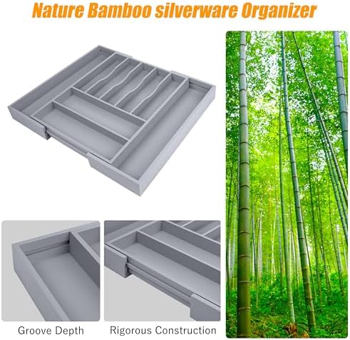 Kitchen Silverware Drawer Organizer and Storage Cabinet Utensil Rack Bathroom Counter Vanity Extra Large Big Cooking Drawer Organizers Countertop Pantry Storage Cabinet Best Kitchen Must Haves 2025 - Image 4