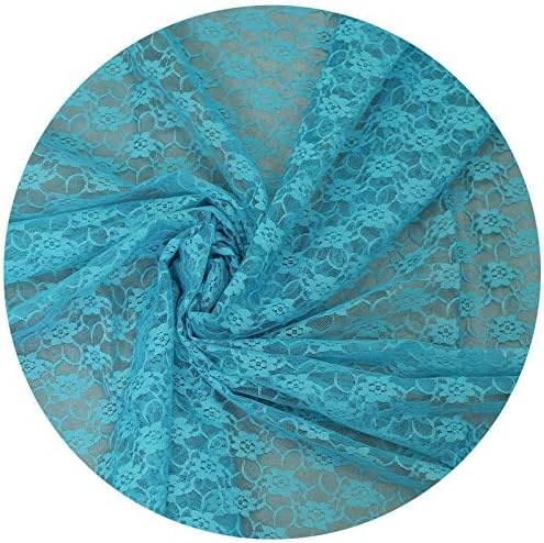 VDS Pack of 25 Floral Lace Table Runners Centerpiece Cloth Linen for Wedding Bithday Graduation Engagement Ceremony Events Party Banquets Table Decoration (12x108 inch) (Turquoise) - Image 4