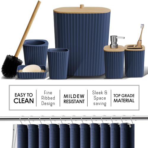 Clara Clark Bathroom Set, Bathroom Sets with Shower Curtain and Rugs - Image 3