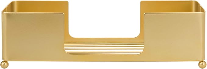 MyGift Gold Paper Towel Holder, Toilet Paper Towel Dispenser for Bathroom, C fold Paper Towel Holder Countertop for Commercial & Home Use, Modern Brass Finish Metal - Image 8