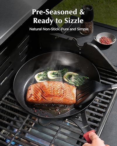 Carbon Steel Pan, 12 Inch Nonstick Frying Pan Skillet - Image 4