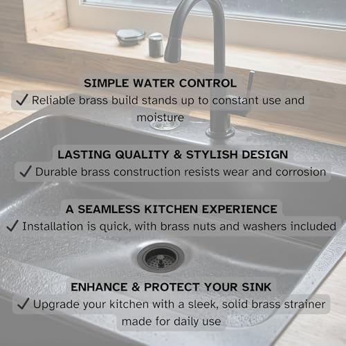 Westbrass A214-12A 3-1/2" Post Style Large Kitchen Sink Basket Strainer, Antique Bronze - Image 3