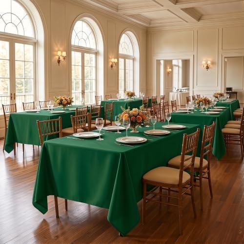 Fitable 6 Pack Rectangle Tablecloths, 70 x 108 Inch, Hunter Green - Image 2