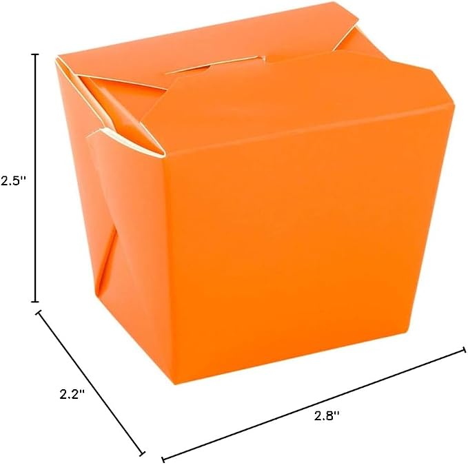Restaurantware Chinese Take Out Boxes 200 Pack of 8 oz Grease-resistant Party Take Out Food Containers Disposable Stackable Asian Square Orange Paper To Go Boxes For Restaurants - Image 17