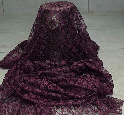 VDS Pack of 12 Floral Lace Table Runners Centerpiece Cloth Linen for Wedding Bithday Graduation Engagement Ceremony Events Party Banquets Table Decoration (12x108 inch) (Plum) - Image 5