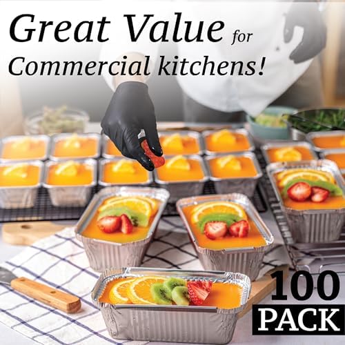 (110 Pack Aluminum Loaf Pans with Lids, Disposable Bread Tins for Baking, Lunch Containers, Single Serve Baking Dishes - Foil Loaf Pans, Aluminum Bread Pans (7.8 x 4.3 x 2 Inches) - Image 3