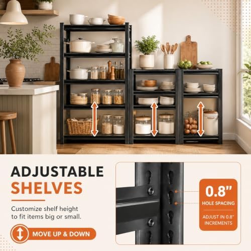 3 Tier Kitchen Storage Shelves, Adjustable Pot and Pan Storage Organier - Image 5