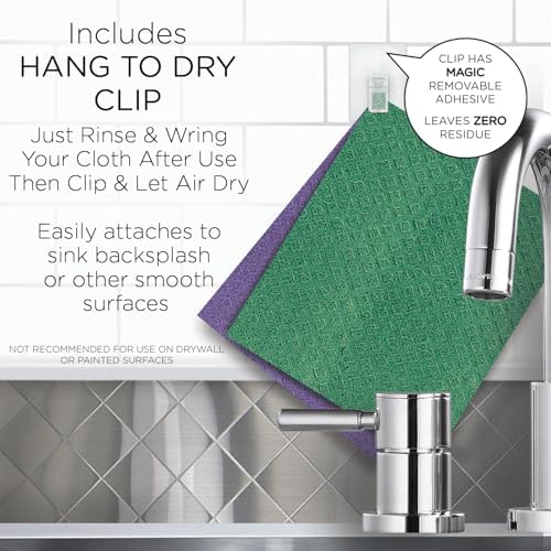 LOLA Swedish Dishcloths for Kitchen 20 Sheets, Biodegradable & Compostable Reusable Paper Towel Cleaning Cloths No Odor Washing Dishes Ultra Absorbent Cellulose Sponge Towel Made in Germany - Image 6