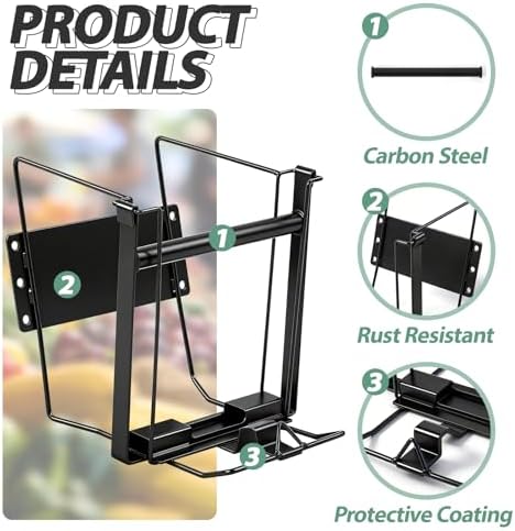 Moxweyeni Produce Bag Roll Rack Wall Mount Narrow Profile Plastic Grocery Bag Holder Dispenser with Removable Rod for Supermarket Grocery Kitchen, 7 x 10 x 8 Inches - Image 5