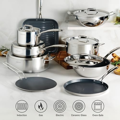 Tramontina Utsava Tri-Ply Clad Stainless Steel 3.25-Qt Casserole with Lid - Image 5