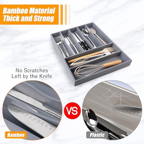 Kitchen Silverware Drawer Organizer and Storage Organizador Small De Cucharas y Tenedores Cubiertos Para Gavetas Cocina Para Gabinete Cajones Cocina Cajones Cocina Para Gabinete Hogar y Cocina Ofertas - Image 4