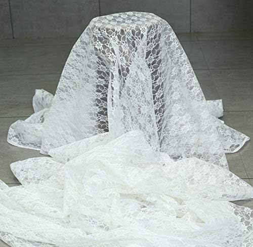 VDS Pack of 12 Floral Lace Table Runners Centerpiece Cloth Linen for Wedding Bithday Graduation Engagement Ceremony Events Party Banquets Table Decoration (12x108 inch) (White) - Image 5