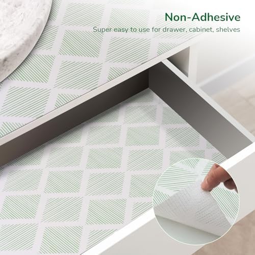 Green Drawer and Shelf Liner for Kitchen Non-Adhesive 11.8In x 20FT - Image 2