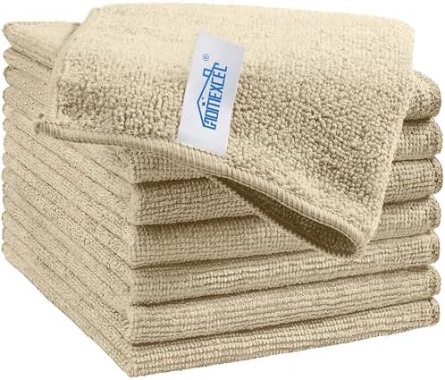 HOMEXCEL 8PK Microfiber Cleaning Cloth, Cleaning Rags for Home, 11.5x11.5in by HOMEXCEL