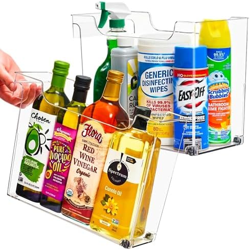 Sorbus Under-Sink Organizer Bins with Wheels & Handles (2 Sizes) by Sorbus