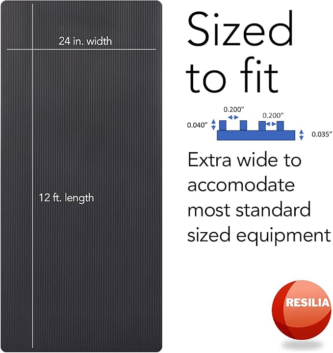 RESILIA Utility Runner- 24 inch Wide Black Plastic- Embossed Wide Rib Pattern - Tool Box Liner, Garage Drawer & Shelf Organization, Workbench Storage, 24 Inches x 12 Feet, Black, Made in the USA - Image 5