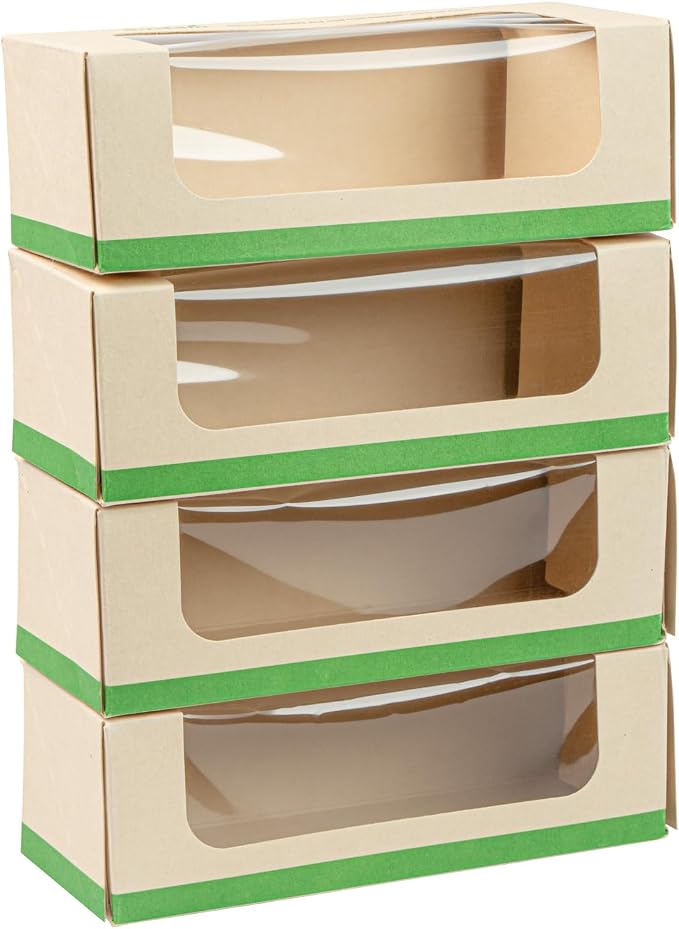 Restaurantware-Sustain 13 Ounce Sturdy Paper Take Out Boxes, 50 Disposable Take Out Food Containers - With PLA lining, Clear PLA Window, Bamboo Paper Containers, Compostable, Greaseproof - Image 12