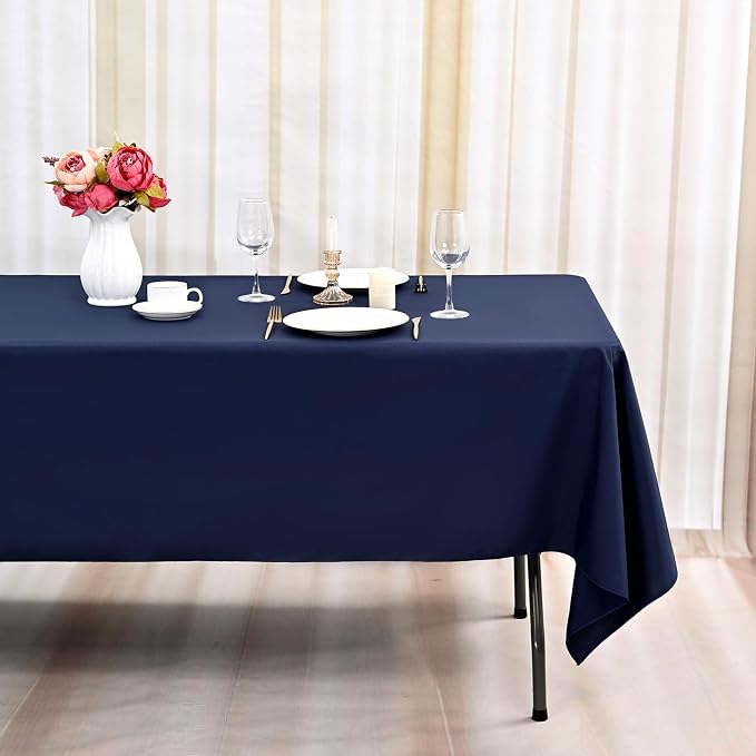 10 Pack Navy Blue Tablecloths for Rectangle Tables, 60 x 102 Inch - Image 6