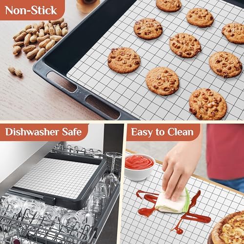 GTJ Silicone Baking Mat Roll, Reusable Baking Sheet Liners, 12 in x 10 ft | Free Cut to Size, Food-Grade, Non-Stick, Non-Slip, For Dough, Pastry, Air Fryer, Freeze Dryer, Oven Pan, Kitchen Counter - Image 4