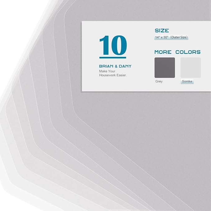 BRIAN & DANY Wire Shelf Liner, Set of 10, 14"x 30" Clear - Image 3