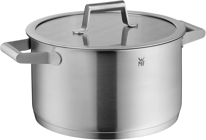 WMF Comfort Line Advantage Saucepan Set - 5-Piece Induction Cooking Pot With Glass Lid, Cromargan Matte Stainless Steel, Scale, Stackable, Uncoated - Image 5