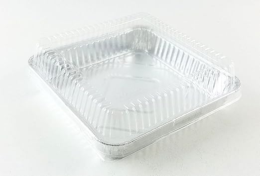 Handi-Foil Square Aluminum Foil Cake Pan w/Clear Dome Lid - Disposable Pans (Pack of 50 Sets) - Image 6