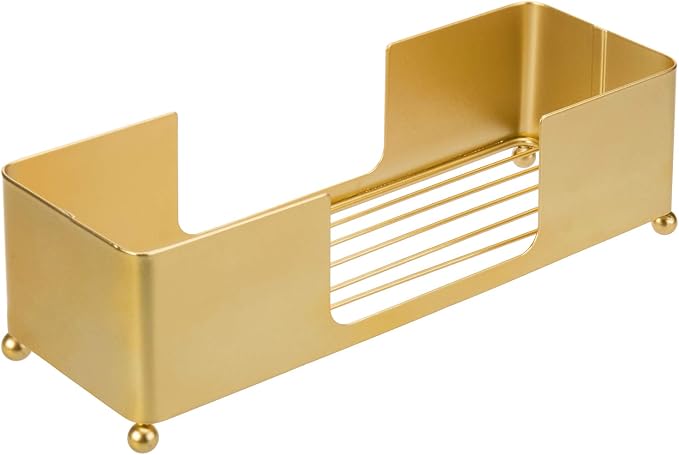 MyGift Gold Paper Towel Holder, Toilet Paper Towel Dispenser for Bathroom, C fold Paper Towel Holder Countertop for Commercial & Home Use, Modern Brass Finish Metal - Image 7