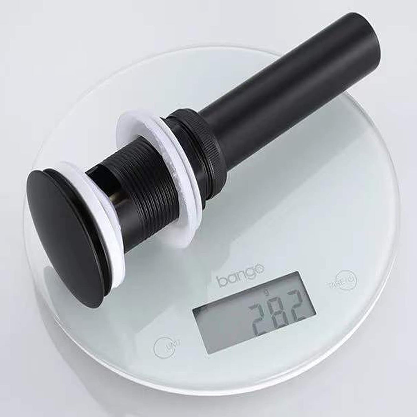 Pop Up Sink Drain with Overflow Bouncing Style Brass Stopper for Bathroom Faucet Vessel or Vanity Drain Brass Oil Rubbed Black