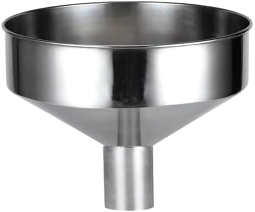 Large Kitchen Funnel Mouth Food Grade Metal Stainless Steel Mouth Maximum 15-inch Wide Factory and Home use Juice Milk Beer Oil, Soybean Milk & More (Top 7.87" Bottom 1.26") by Unknown