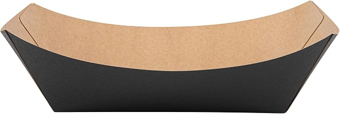 Restaurantware Black Paper lb Food Tray Boat, 200 Pack - Image 13