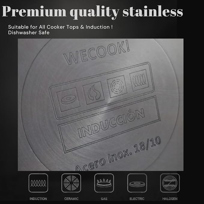 Wecook Saucepan 20 cm/2.7 L, Stainless Steel, All Hob Types, with Spout - Image 9