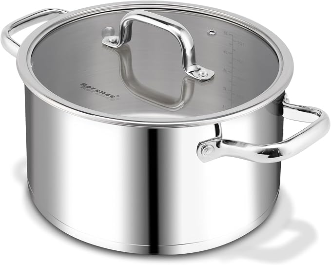 Rorence Stainless Steel Stock Pot, 6-Quart by Rorence
