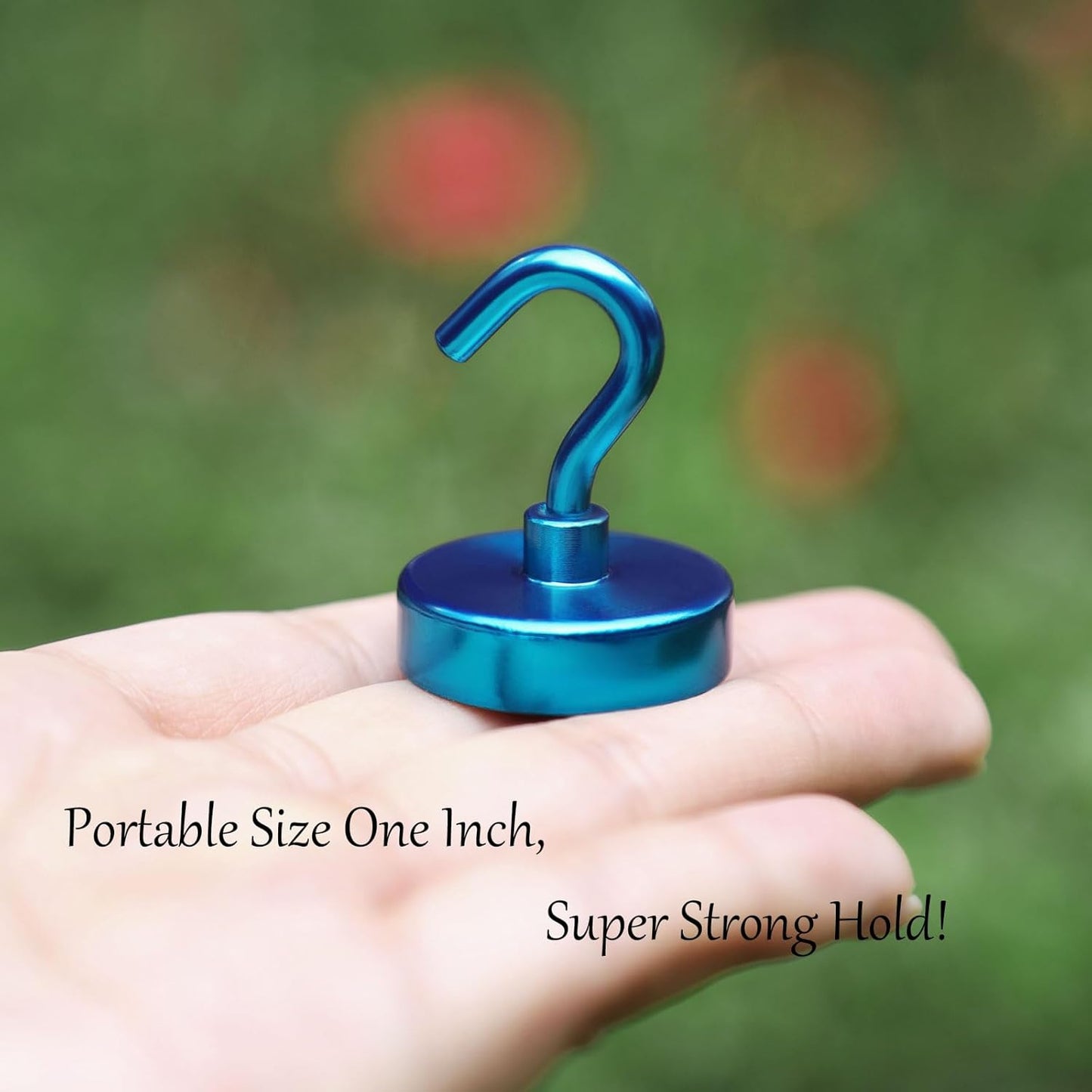 Neosmuk Magnetic Hooks Heavy Duty,Strong Magnet with Hook for Fridge, Super Neodymium Extra Strength Industrial Hooks for Hanging, Magnetic Hanger for Toolbox, Cruise, Grill(RoyalBlue,10 Pack)