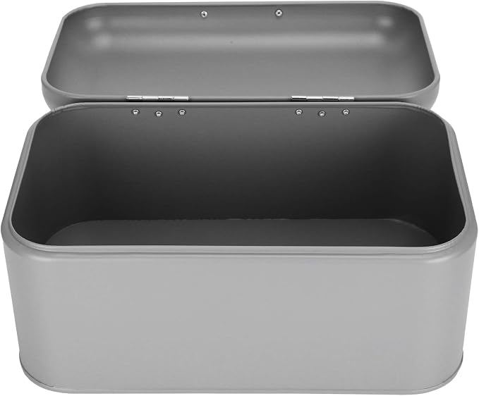 Large Bread Box,Iron Bread Box with Lid,Metal Bread Storage Bin,Bread Keeper Container,Bread Containers Storage,Modern Solid Color Retro Style,for Kitchen Counter - Image 7