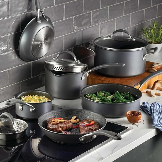 Circulon A1 Series Induction Pots and Pans Cookware Set, 9-Piece, Graphite - Image 11