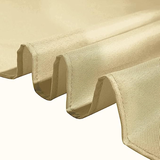 Balsa Circle 6 pcs 108 inch Champagne Round Polyester Tablecloths Fabric Table Cover Linens for Wedding Party Banquet Reception Events Kitchen Dining - Image 7