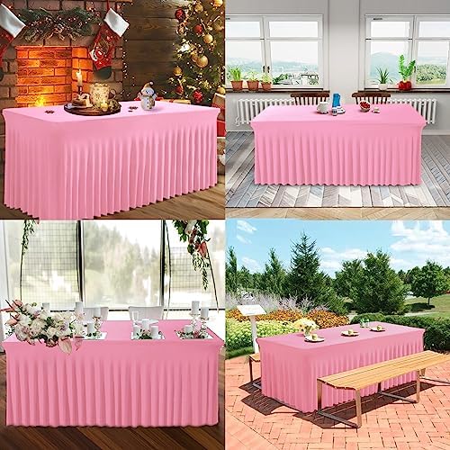 BDDC One-Piece Spandex Table Cloth Skirt for 8FT Rectangle Tables - Image 6