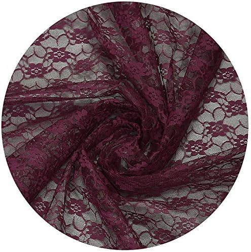 VDS Pack of 20 Floral Lace Table Runners Centerpiece Cloth Linen for Wedding Bithday Graduation Engagement Ceremony Events Party Banquets Table Decoration (12x108 inch) (Eggplant) - Image 4