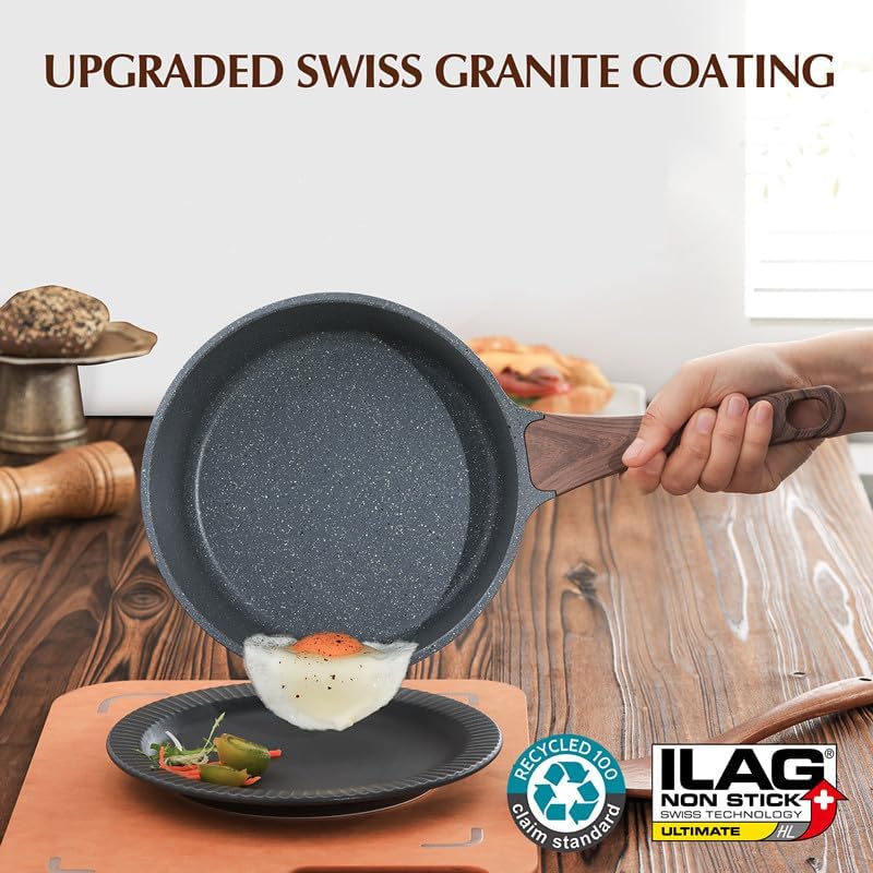 SENSARTE 2.5 Quarts Nonstick Saucepan with Lid, PFOA/PFOS Free - Image 4