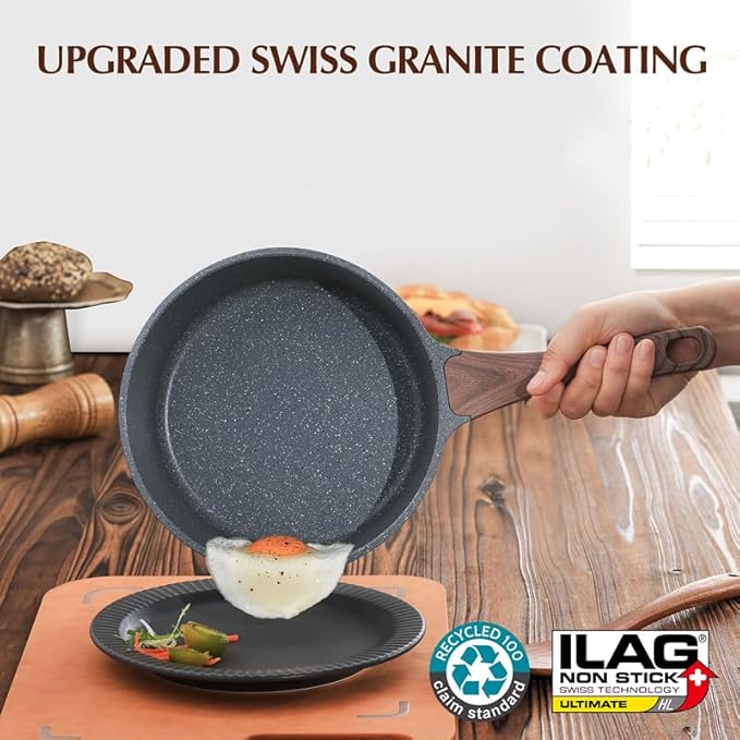 SENSARTE 2.0 Quarts Nonstick Saucepan with Lid, PFOA/PFOS Free - Image 4