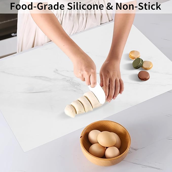 Silicone Mats for Kitchen Counter Thicker Extra Large Heat Resistant Mats Countertop Protector Liners for Bottom of Oven Air Fryer Coffee Maker, 24" x 16" x 2 mm, Translucent - Image 6