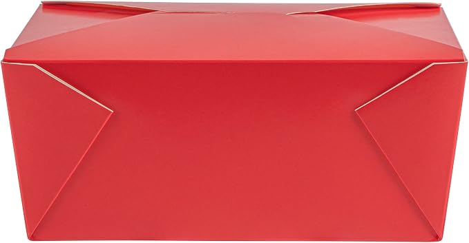 Restaurantware Bio Tek 98 Ounce Take Out Boxes 200 To Go Lunch Boxes - Tab-Lock Closure Heat-Tolerant Red Paper Disposable Lunch Boxes Greaseproof For Hot And Cold Foods - Image 15