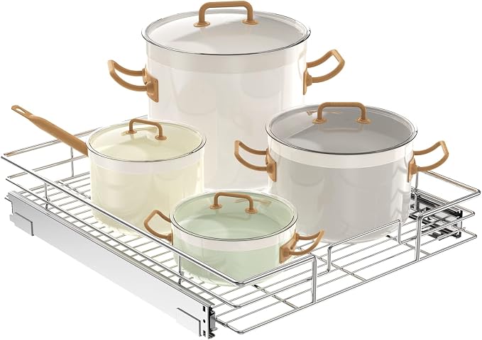 LOVMOR Pull Out Cabinet Organizer 20"W x 21"D, Kitchen Cabinet Pull Out Shelves Slide Out Storage… by LOVMOR