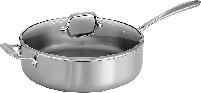 Tramontina Boston Tri-Ply Clad Stainless Steel 6-Quart Saute Pan with Lid by Tramontina
