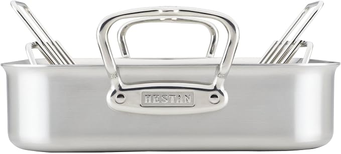 Hestan Provisions – 14.5" Classic Clad Roaster with Stainless Steel Rack - Image 12