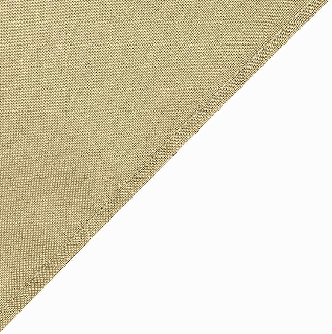 Balsa Circle 6 pcs 108 inch Champagne Round Polyester Tablecloths Fabric Table Cover Linens for Wedding Party Banquet Reception Events Kitchen Dining - Image 6