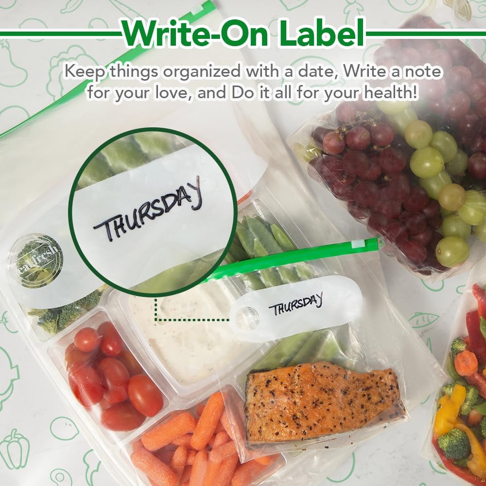 Pint Slider Storage Bags 200 Pack — Reusable Freezer Bags with Expandable Bottom, BPA Free, Microwave Safe, Clear Pint Food Storage Bags