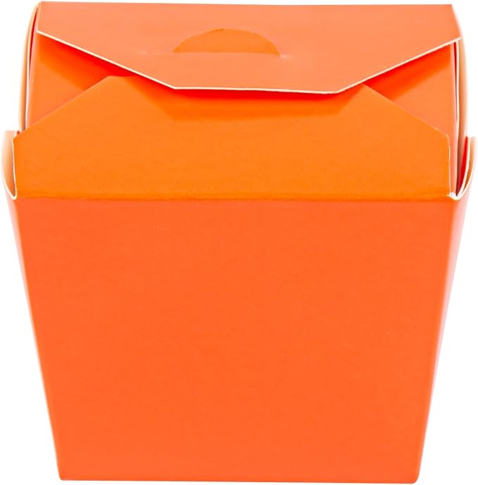 Restaurantware Chinese Take Out Boxes 200 Pack of 8 oz Grease-resistant Party Take Out Food Containers Disposable Stackable Asian Square Orange Paper To Go Boxes For Restaurants - Image 16
